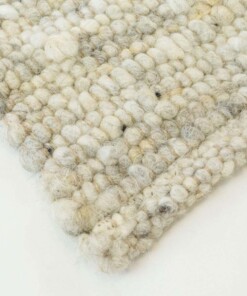 Wollteppich Handgewebt Veve - Beige/Grau - close up hoek, thumbnail Wollteppich Handgewebt Veve - Beige/Grau - close up hoek, thumbnail