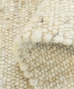 Wollteppich Handgewebt Veve - Beige/Creme - close up vouw, thumbnail