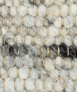 Wollteppich Handgewebt Veve - Grau/Creme - close up materiaal, thumbnail Wollteppich Handgewebt Veve - Grau/Creme - close up materiaal, thumbnail