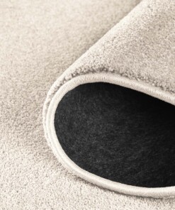 Kurzflor Teppich Qualis - Creme - close up rol, thumbnail