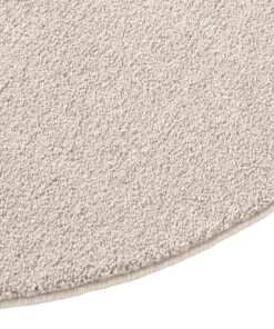 Teppich Rund Kurzflor Qualis - Creme - close up zijkant, thumbnail