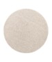 Teppich Rund Kurzflor Qualis - Creme - overzicht boven, thumbnail