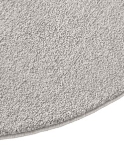 Teppich Rund Kurzflor Qualis - Grau - close up zijkant, thumbnail