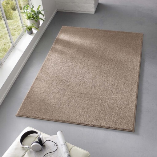Teppich Kurzflor Qualis - Taupe - sfeer