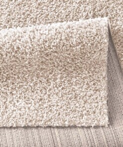 Hochflor Teppich Classic - Creme - close up vouw, thumbnail