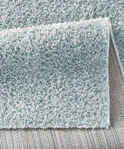 Hochflor Läufer Classic - Hellblau - close up vouw, thumbnail Hochflor Läufer Classic - Hellblau - close up vouw, thumbnail