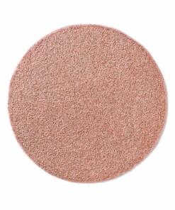 Hochflor Teppich Rund Classic - Rosa - overzicht boven, thumbnail