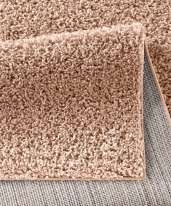 Hochflor Teppich Spectrum - Beige - close up vouw, thumbnail