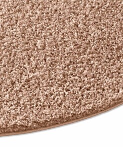 Hochflor Teppich Rund Spectrum - Beige - close up zijkant, thumbnail