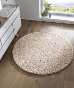 Hochflor Teppich Rund Spectrum - Creme - sfeer, thumbnail