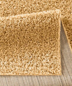 Hochflor Teppich Spectrum - Senfgelb - close up vouw, thumbnail