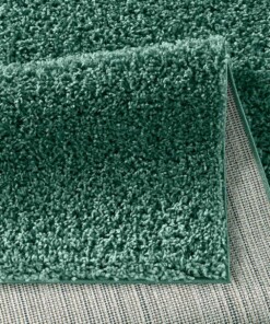 Hochflor Läufer Spectrum - SmaragdGrün - close up vouw, thumbnail Hochflor Läufer Spectrum - SmaragdGrün - close up vouw, thumbnail