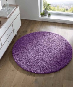 Hochflor Teppich Rund Spectrum - Lila - sfeer, thumbnail