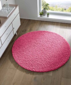 Hochflor Teppich Rund Spectrum - Rosa - sfeer, thumbnail