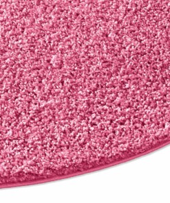 Hochflor Teppich Rund Spectrum - Rosa - close up zijkant, thumbnail