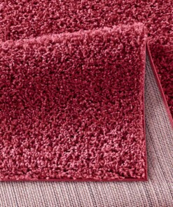 Hochflor Teppich Spectrum - Rot - close up vouw, thumbnail