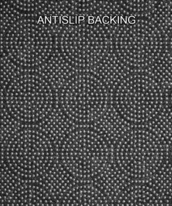 Flauschiger Teppich Rund Loft - Grau (waschbar 30°C) - achterkant, thumbnail