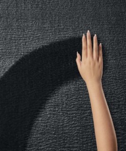 Flauschiger Teppich Loft - Schwarz (waschbar 30°C)