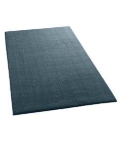 Flauschiger Teppich Loft - Blau (waschbar 30°C) - overzicht schuin