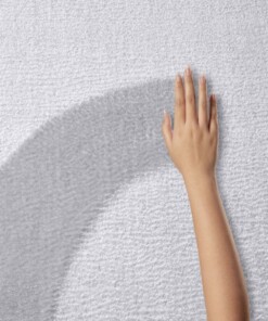 Flauschiger Teppich Rund Loft - Grau (waschbar 30°C) - close up materiaal, thumbnail