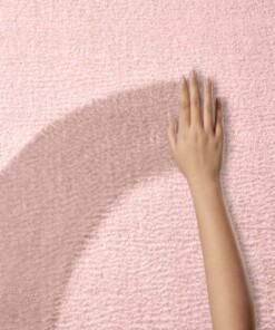 Flauschiger Teppich Loft - Rosa (waschbar 30°C) - close up materiaal, thumbnail