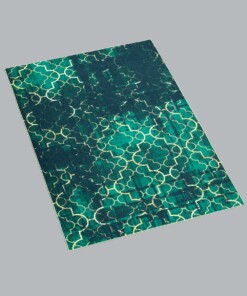 Teppich Nostalgia No. 8 - Smaragdgrün/Gold - overzicht schuin