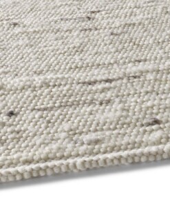 Wollläufer Hangewebt Oslo - Creme/Grau - close up zijkant, thumbnail Wollläufer Hangewebt Oslo - Creme/Grau - close up zijkant, thumbnail