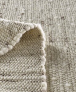 Wollläufer Hangewebt Oslo - Creme/Grau - close up vouw, thumbnail Wollläufer Hangewebt Oslo - Creme/Grau - close up vouw, thumbnail
