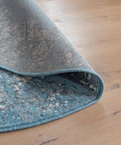 Vintage Teppich Rund Antiq - Blau