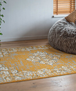 Vintage Teppich Antiq - Senfgelb