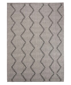 Outdoor Teppich Waves - Grau/Creme - overzicht boven