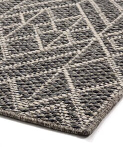 Outdoor Teppich Jupiter - Grau/Creme - close up hoek, thumbnail