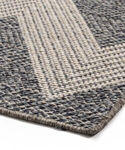 Outdoor Läufer Zick Zack Sunny - Dunkelblau - close up hoek, thumbnail Outdoor Läufer Zick Zack Sunny - Dunkelblau - close up hoek, thumbnail