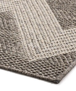 Outdoor Teppich Zick Zack Sunny - Silber - close up hoek, thumbnail