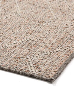 Outdoor Läufer Zick Zack Summer - Altrosa/Creme - close up hoek, thumbnail