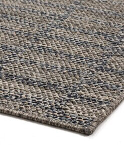 Outdoor Läufer Steinoptik - Dunkelblau/Silber - close up hoek, thumbnail