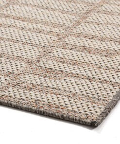 Outdoor Läufer Steinoptik - Altrosa/Creme - close up hoek, thumbnail