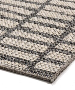 Outdoor Läufer Steinoptik - Grau/Creme - close up hoek, thumbnail