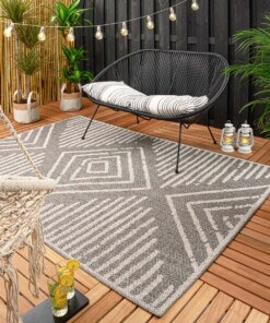 Outdoor Teppich Boho - Grau/Creme - sfeer