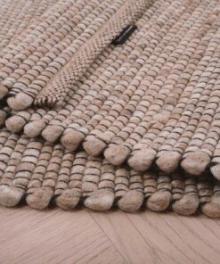 Wollteppich Lett - Beige - close up vouw, thumbnail Wollteppich Lett - Beige - close up vouw, thumbnail