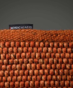 Wollteppich Lett - Cognac - close up zijkant, thumbnail