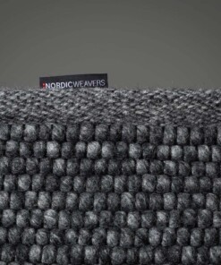 Wollteppich Lett - Dunkelgrau - close up zijkant, thumbnail Wollteppich Lett - Dunkelgrau - close up zijkant, thumbnail