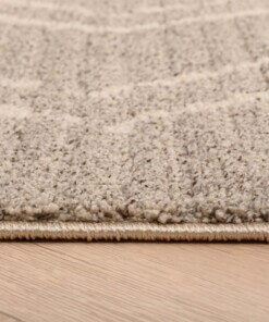 Berber Teppich Beni Ouarain Bahij - Hellgrau - close up zijkant, thumbnail Berber Teppich Beni Ouarain Bahij - Hellgrau - close up zijkant, thumbnail