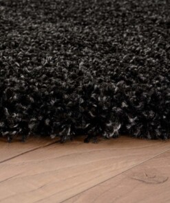 Hochflor Teppich Rund Shaggy Grand - Anthrazit