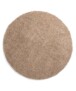 Hochflor Teppich Rund Shaggy Grand - Beige - overzicht boven, thumbnail