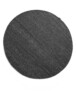Wollteppich Rund Lett - Dunkelgrau - overzicht boven, thumbnail