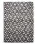 Wollteppich Rautenmuster Vinduer - Dunkelgrau/Creme - overzicht boven, thumbnail