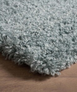 Hochflor Teppich - Cozy Shaggy - Hellblau - close up hoek, thumbnail