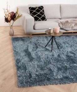 Hochflor Teppich Posh - Blau - sfeer, thumbnail