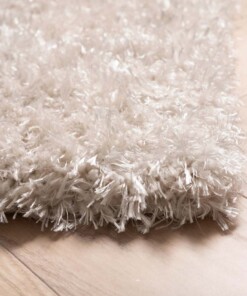 Hochflor Teppich Posh - Creme Beige - close up hoek, thumbnail